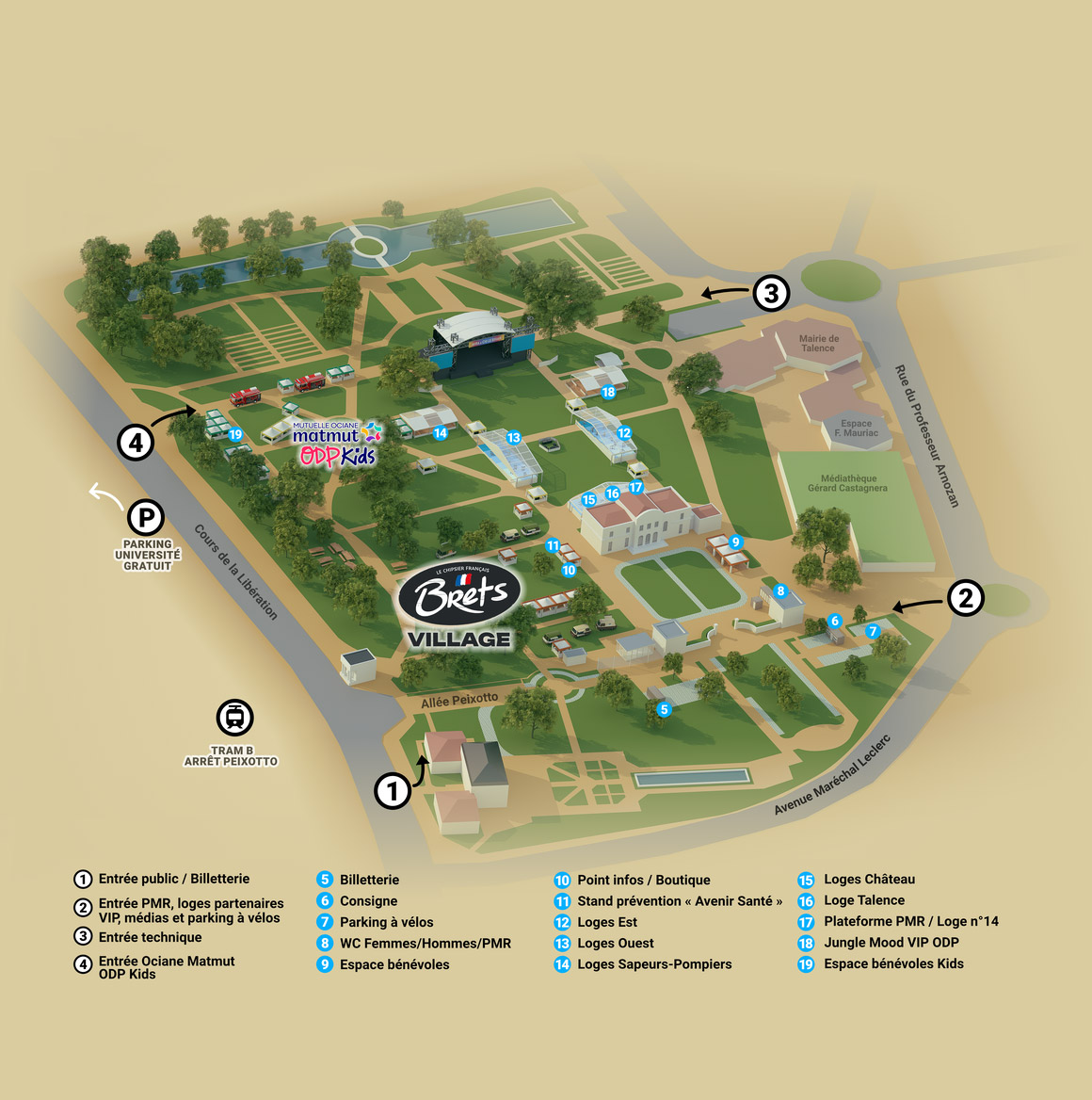 Plan Festival ODP Talence